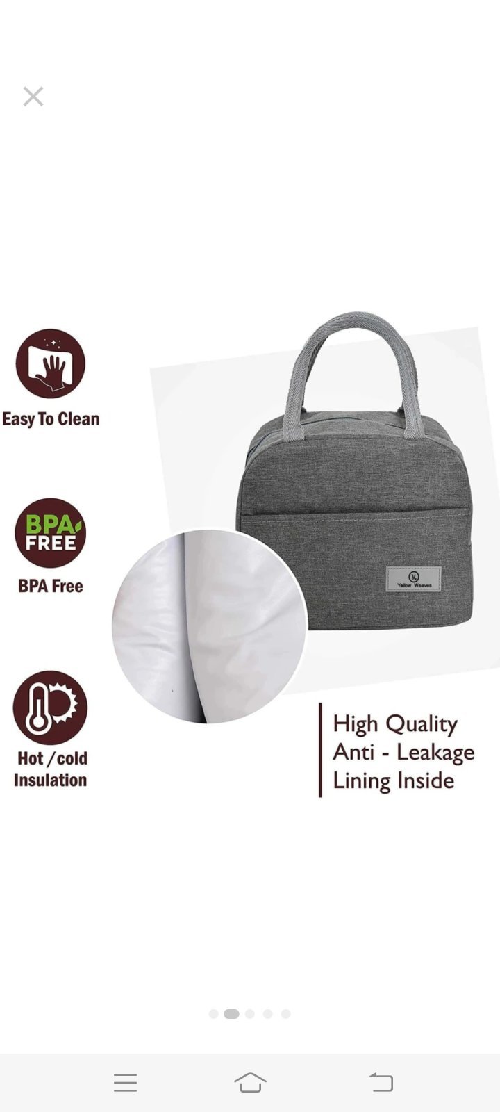 Insulated lunch bag