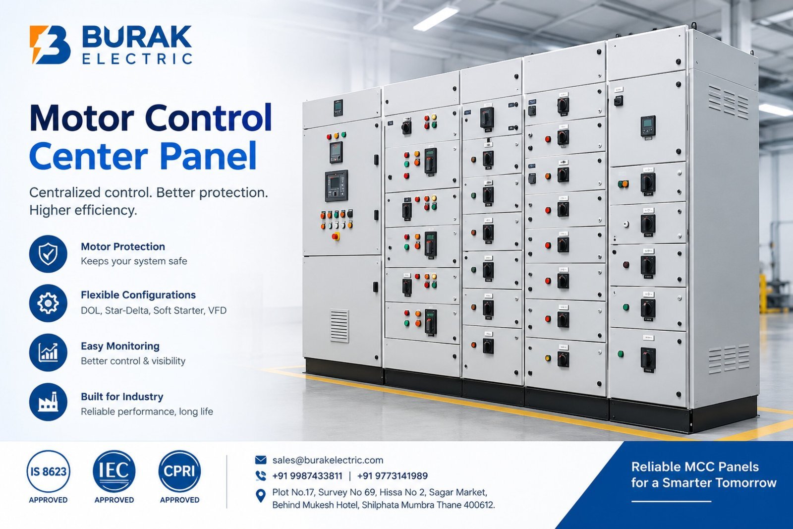 Customized Motor Control Centre Panels by Burak Electric