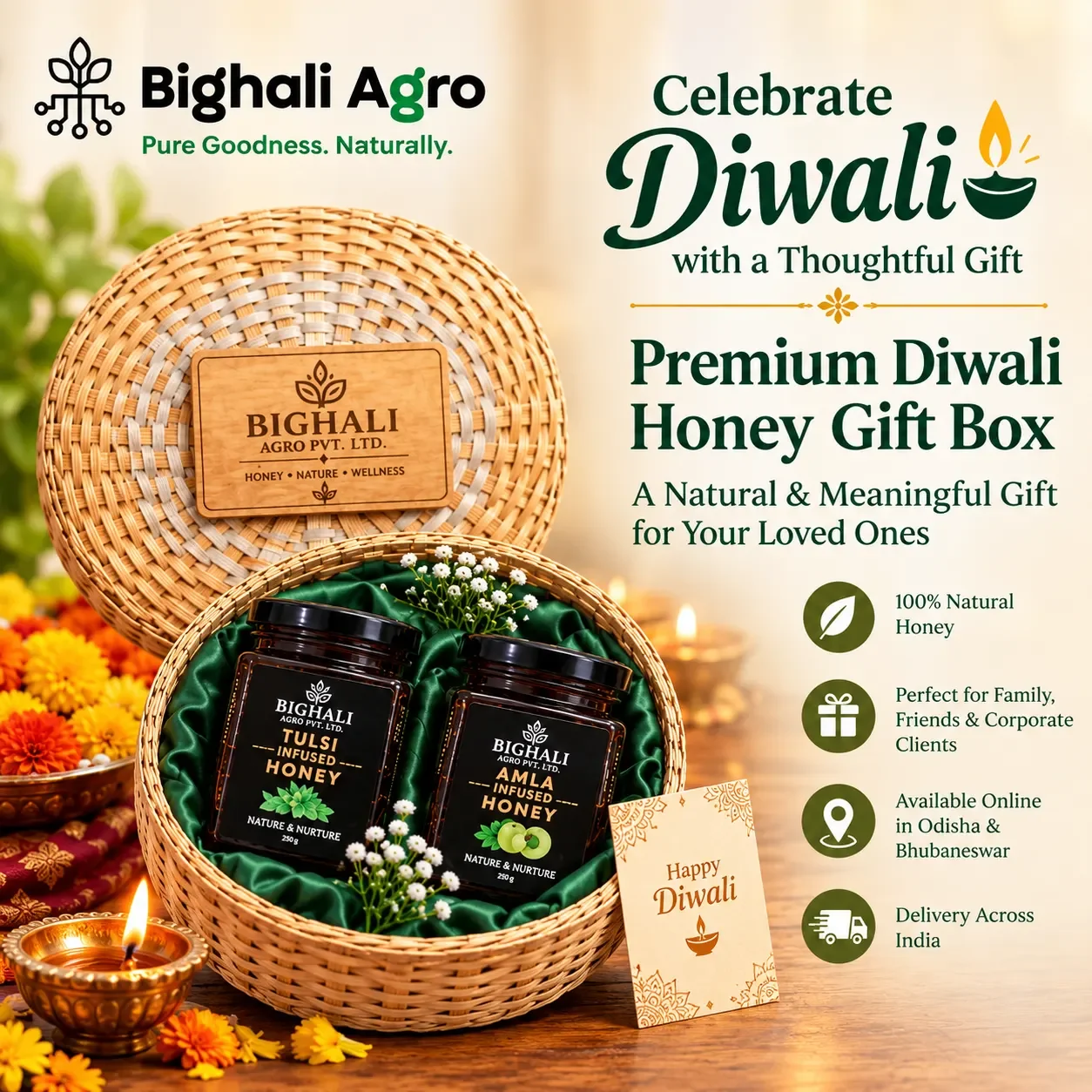 Best Diwali Gift Hampers – Premium Honey Gift Box by Bighali